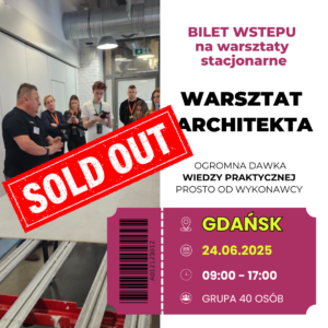 stacjonarne WARSZTATY ARCHITEKTA WNĘTRZ - bilet 24.06.2025 - GDAŃSK